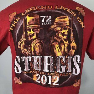 2012 Sturgis Black Hills Rally T‎ Shirt M Skeletons